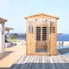 Four person Old fir Far-infrared outdoor sauna room