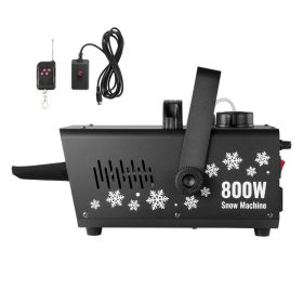 Snow Machine, 800W Snow Making Machine with 8 LED RGB Lights and Remote Control, High Output Snowflake Maker Stage Snow Effect for Christmas