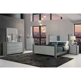 LORENZO SILVER 5PC KING BEDROOM SET