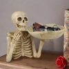Skull Storage Tray, Halloween Decor, Resin Material, Vivid Skeleton Shape