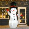 8'Christmas Inflatables Outdoor Decorations Snowman, Blow-Up Yard Christmas Decor with LED Lights Display