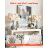 Drum Lamp Shade 2 Set, 13 in Top x 13 in Bottom x 10 in High, Medium Drum Linen Lampshade, Replacement Lamp Shade for Table Lamps Floor Lamps