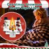 Plug-In Resin 3D Flameless Candle Night Light - Snowman Flameless Campfire Night Light, Perfect For Christmas Decoration And Bedroom Atmosphere