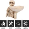 Skull Fruit Plate Halloween Candy Dish Serving Tray 8.7 Inch Punk Home Storage Bowl