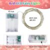 4 Pack Red and White Christmas String Lights, Each 20FT 60 LED Fairy Lights Battery Operated with Timer