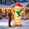 6ft Christmas Inflatable Gingerbread Man, Outdoor Blow-Up Yard Decoration with LED Lights