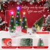 Christmas Tree with Lights, 4 Pack Tabletop Christmas Tree with LED Lights for Indoor Christmas Decorations Holiday Party Ornagment