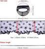 OurWarm 18 x 60 Inch Halloween Black Lace Lamp Shade Cover with Ribbon, 3 in 1 Black Spider Lamp Shade Covers for Halloween Decorations