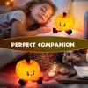 Pumpkin Night Light, Cute LED Lamp, Silicone Dimmable Nursery Nightlight for Kids, Silicone Rechargeable Bedside Touch Lamp