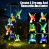 2PCS Hummingbird Solar Wind Chimes with Color Changing LED Lights