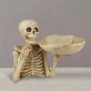 Skull Storage Tray, Halloween Decor, Resin Material, Vivid Skeleton Shape