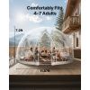 Garden Dome Igloo, 12 x 7.2 ft Outdoor Clear Bubble Tent for 4-7 Person, Weatherproof Geodesic Dome Greenhouse with Window