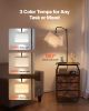 Floor Lamp with Table, 2-Tier End Table with 3 Drawers and 3 Color Temperature Lighting