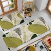 Kitchen Mats and Rugs Non Skid Washable 2 Pieces Natural Rubber Boho Kitchen Mats for Floor Runner Rugs Standing Mat Set (17" Wx30 L+17" Wx 47" L Palm