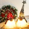 Lighted Christmas Gnome, Handmade Plush Scandinavian Swedish Tomte, Light Up Elf Toy Holiday Present