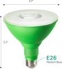 Decorations PAR38 Green LED Flood Light Bulbs Outdoor, Dimmable LED Light Bulb, 18W(120W Equivalent), Outdoor Weatherproof Light Bulb for Christmas