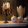 3Pcs Halloween Lamp Shade Cover Decoration, Black Lace Ribbon Spider web Lampshades Cover Topper Scarf for Festive Party Indoor Decor Supplies
