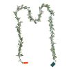 Christmas Garland, 9-FT Realistic Greenery Decorated with Vines, Olive Leaves, and Berries