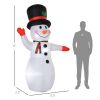 8'Christmas Inflatables Outdoor Decorations Snowman, Blow-Up Yard Christmas Decor with LED Lights Display