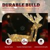 3.6FT Motorized Reindeer with Shaking Head, Outdoor Christmas Decorations with Motor & 120 Warm White LED Lights