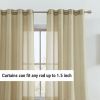 2 Piece Semi Sheer Voile Window Curtain Grommet Panels for Bedroom & Living Room (54" W x 84" L, Silver Grey)