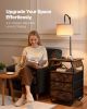 Floor Lamp with Table, 2-Tier End Table with 3 Drawers and 3 Color Temperature Lighting