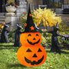 2pcs 3FT Halloween Collapsible Pumpkin Decorations, Pre-Lit Light Up 50 LED Pumpkin with Star Hat 8 Lighted Mode