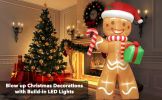 8.5FT Christmas Inflatables Gingerbread Man Outdoor Decorations, Blow up Christmas Yard Decorations with Build-in LED Lights
