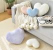Heart Pillow Cute Fuzzy Pillows Throw Pillows for Bed Livingroom Home Decor Cushion Decorative Aesthetic Preppy Pillows Purple,Large 19"x15"