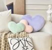 Heart Pillow Cute Fuzzy Pillows Throw Pillows for Bed Livingroom Home Decor Cushion Decorative Aesthetic Preppy Pillows Purple,Large 19"x15"