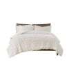 Ruched Fur Down Alternative Comforter Set