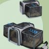 Cat carrying bag, airline approved pet carrying bag, soft edged pet travel expandable and foldable dog carrying bag