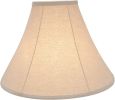 Transitional Bell Shape Spider Construction Lamp Shade in Cream & Set of 2, 16" wide (6" x 16" x 12"), Collapsible