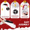 4FT Lighted Snowman Christmas Yard Decorations, Pre-lit Pull Up Snowman with 100 White LEDs