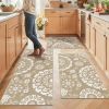 Washable Kitchen Rug Sets of 3, Non Slip Kitchen Mats with Rubber Backing