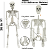 36" Skeleton Halloween Decorations, 3FT Realistic Full Body Movable Posable Joints Skeleton