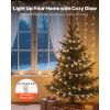 LED Christmas String Lights, 200 LED, 76 ft Connectable Warm White Christmas Lights Outdoor, with 8 Modes, Auto Timer, Twinkle Fairy Lighting Plug in