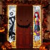 Jack Sally Lighted Banners Porch Signs Halloween Decor Christmas Nightmare Hanging Banner Halloween Decorations Outdoor Horror Poster for Indoor Befor