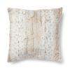 (2 pack)Faux Snow Leopard Fur Decorative Square Pillow, 18" x 18", Leopard Print, 1 per Pack