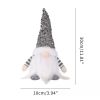 3PCS Gnome Christmas Decorations -12 Inch Light Up Christmas Gnomes Plush Doll Ornaments Glitter Sequins Swedish Hat Leprechaun Dwarf Gift Home Table