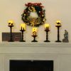 Flameless Christmas Nativity Scene Candles, Battery Operated LED Pillar Religion Candles