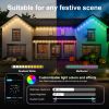 Outdoor Light,50ft with 30 LED Eaves Lights,Smart RGB Outdoor Lights with 75 Scene Modes,IP67 Waterproof,for Halloween Decorations,Christmas,Holiday
