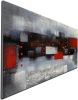 Textured 3D Oil Painting on Canvas Thick Linen Artwork Modern Abstract Art for Wall Decor Red Gray Painting Picture for Home Decoration