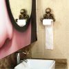 Skull Skeleton Toilet Paper Holder, Bathroom Wall Decoration Figurine Home Office Art Fashion Halloween Props