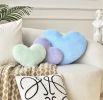 Heart Pillow Cute Fuzzy Pillows Throw Pillows for Bed Livingroom Home Decor Cushion Decorative Aesthetic Preppy Pillows Blue,Small 13"x10"