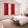 Christmas Red Blackout Curtains for Bedroom Living Room 63 Inches Long 2 Panels