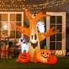 7.5' Tall Outdoor Lighted Inflatable Halloween Decoration, Waterproof Haunted Tree with Owl, Ghost & Pumpkins for Garden, Lawn & Party DÃƒÂ©cor