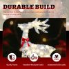 3-Piece Lighted Tinsel Christmas Reindeer Family Set Outdoor Decorations