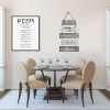 Bless the Food Before Us Farmhouse Kitchen Wall Decor - Dining Room Decorations Collage Art in White Grey Color - Wooden Rustic 5pcs Roped Sign 13x24