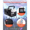 1500W Snow Machine with RGB DMX512 Signal Control, 9 LED Lights, Wireless Remote, High Output Snowflake Machine with 5L Tank